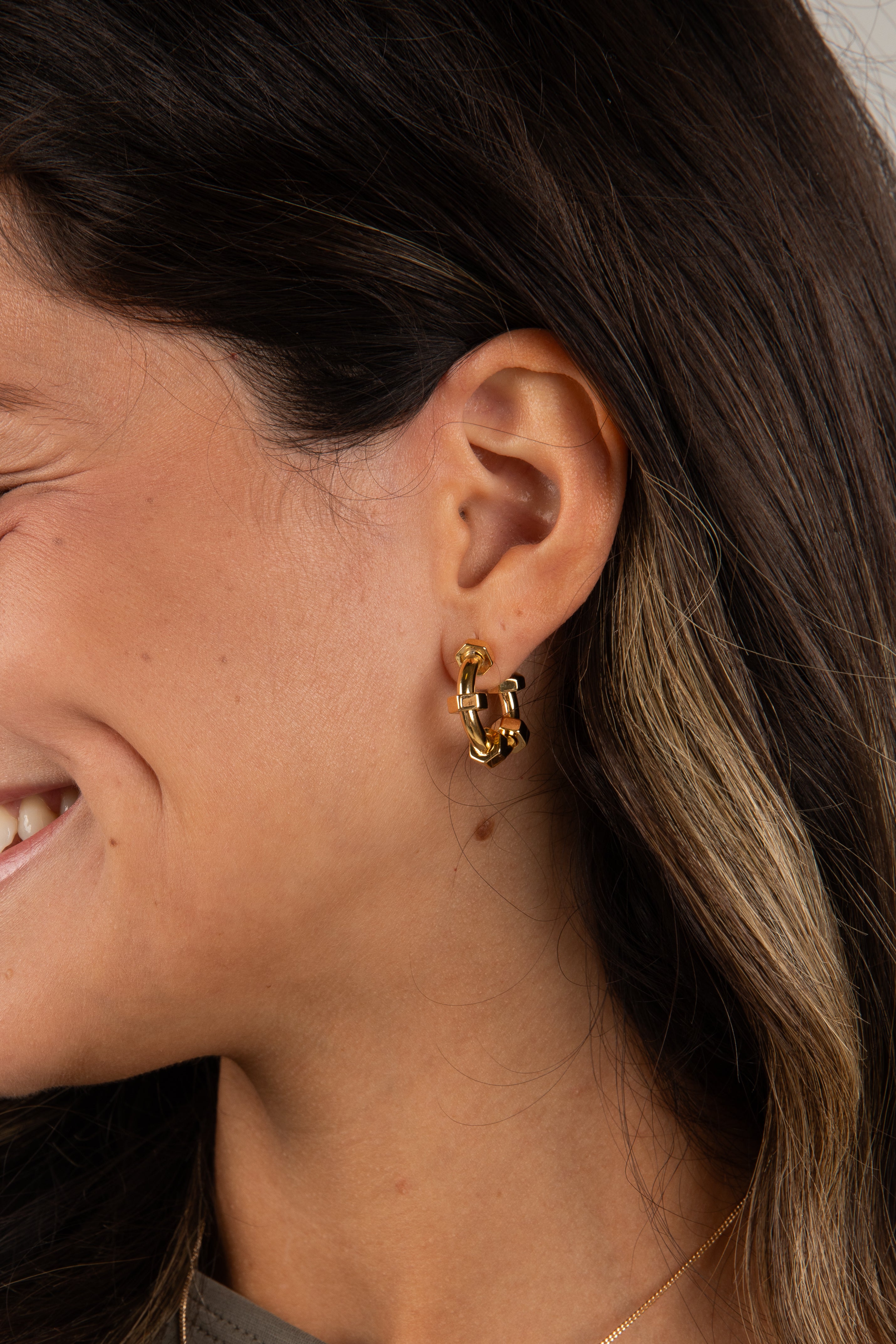 gold earrings