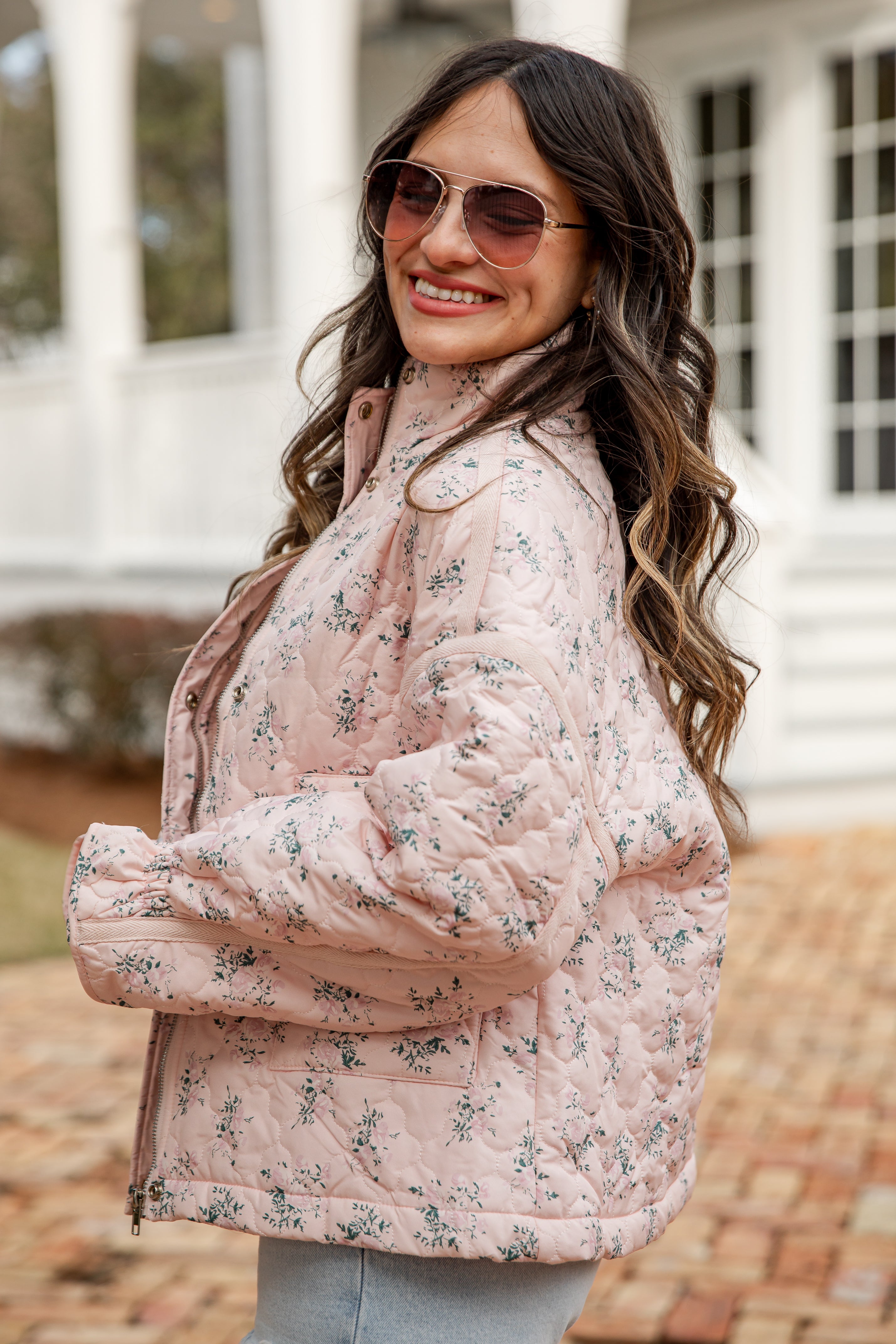 FINAL SALE - Sweet Soul Blush Floral Quilted Jacket