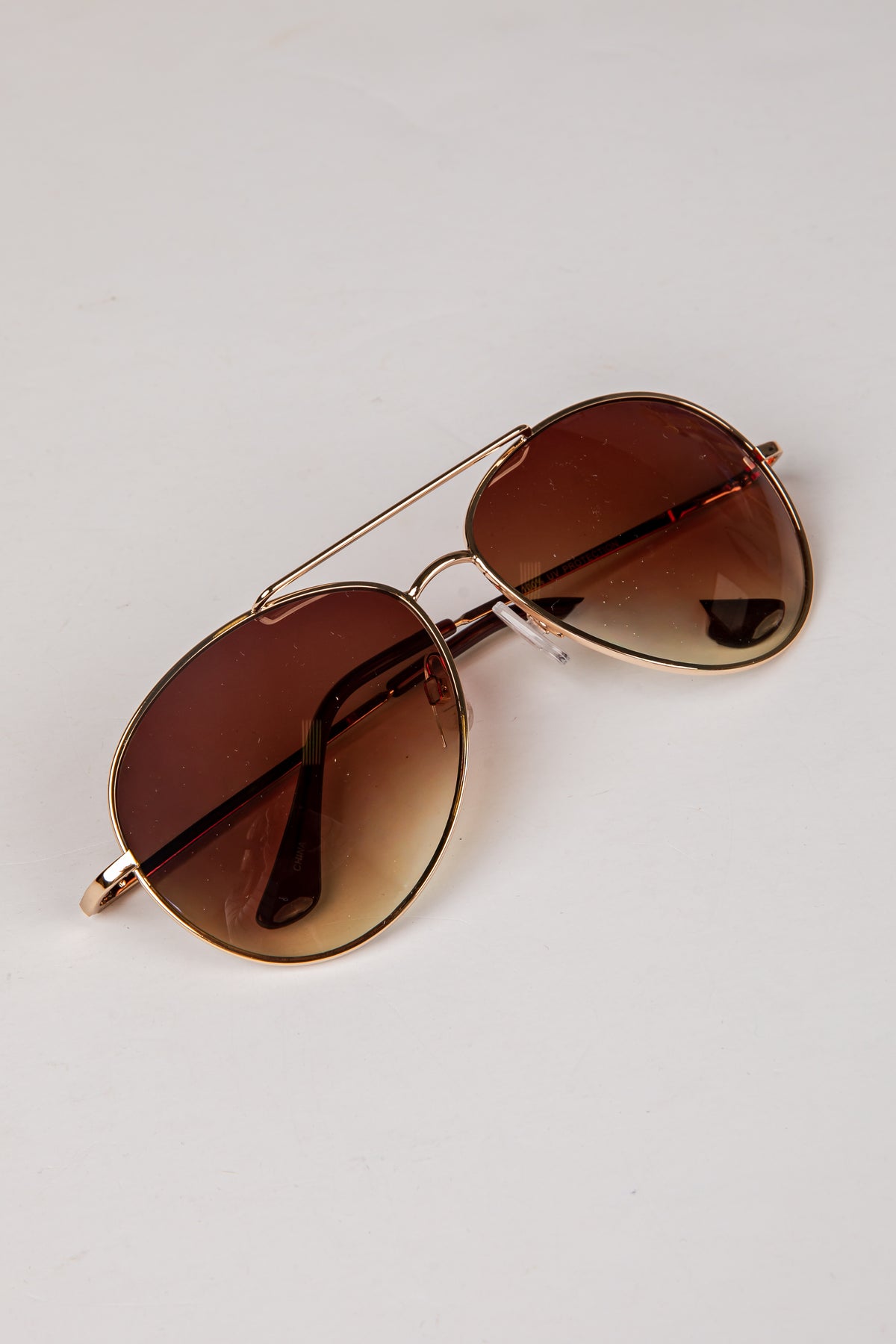Warm Horizon Brown Aviator Sunglasses