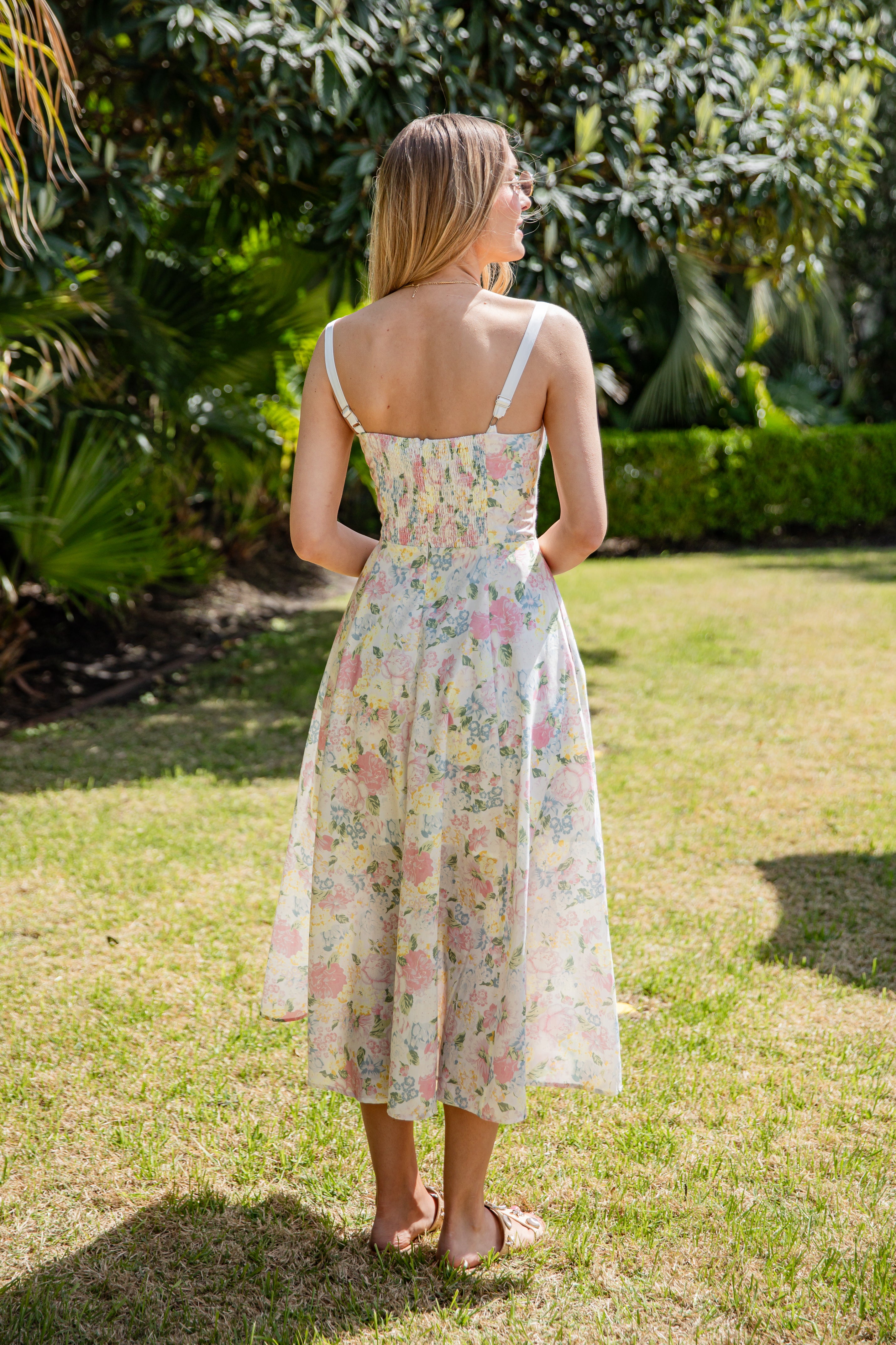 Summer Memories Ivory Floral Maxi Dress