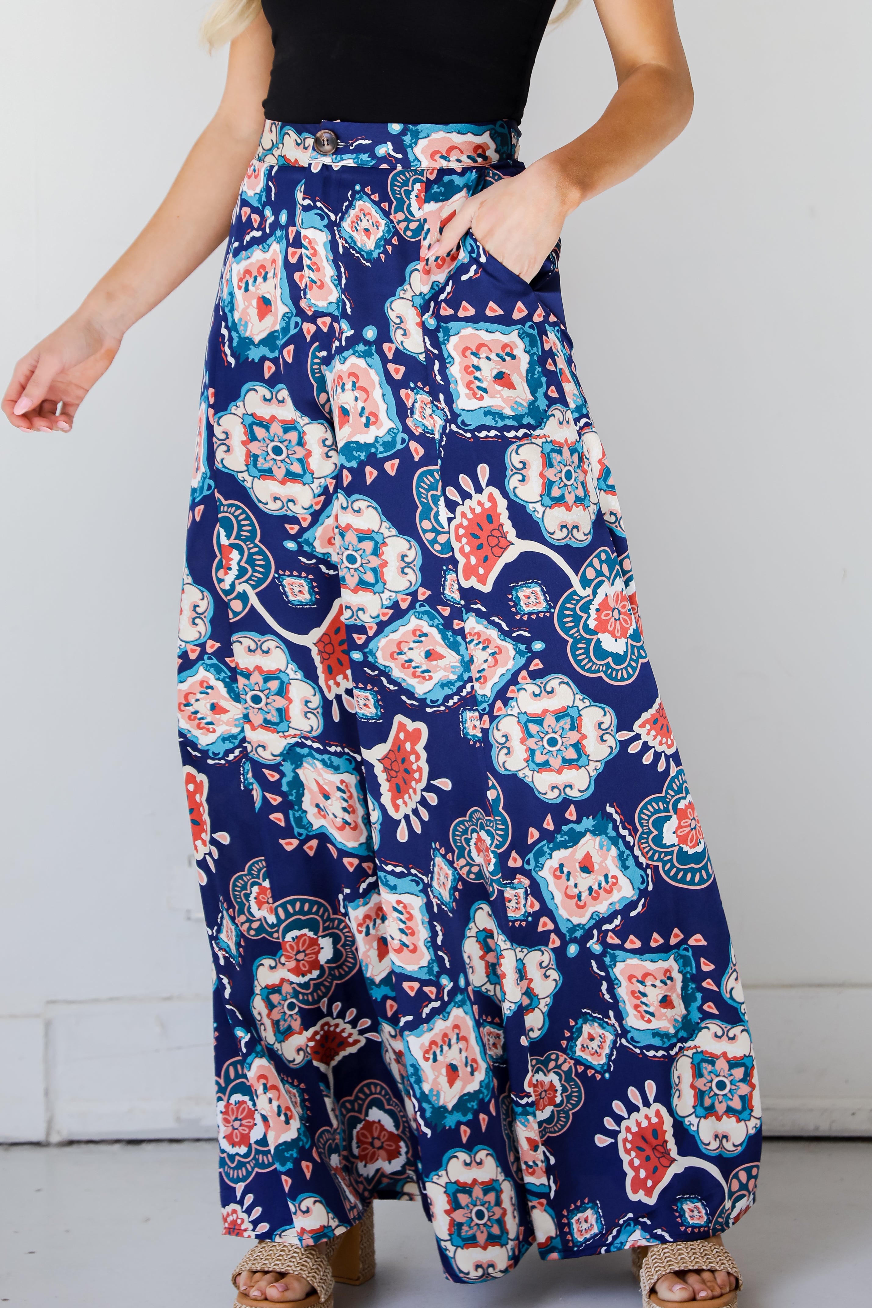 boho Satin Pants