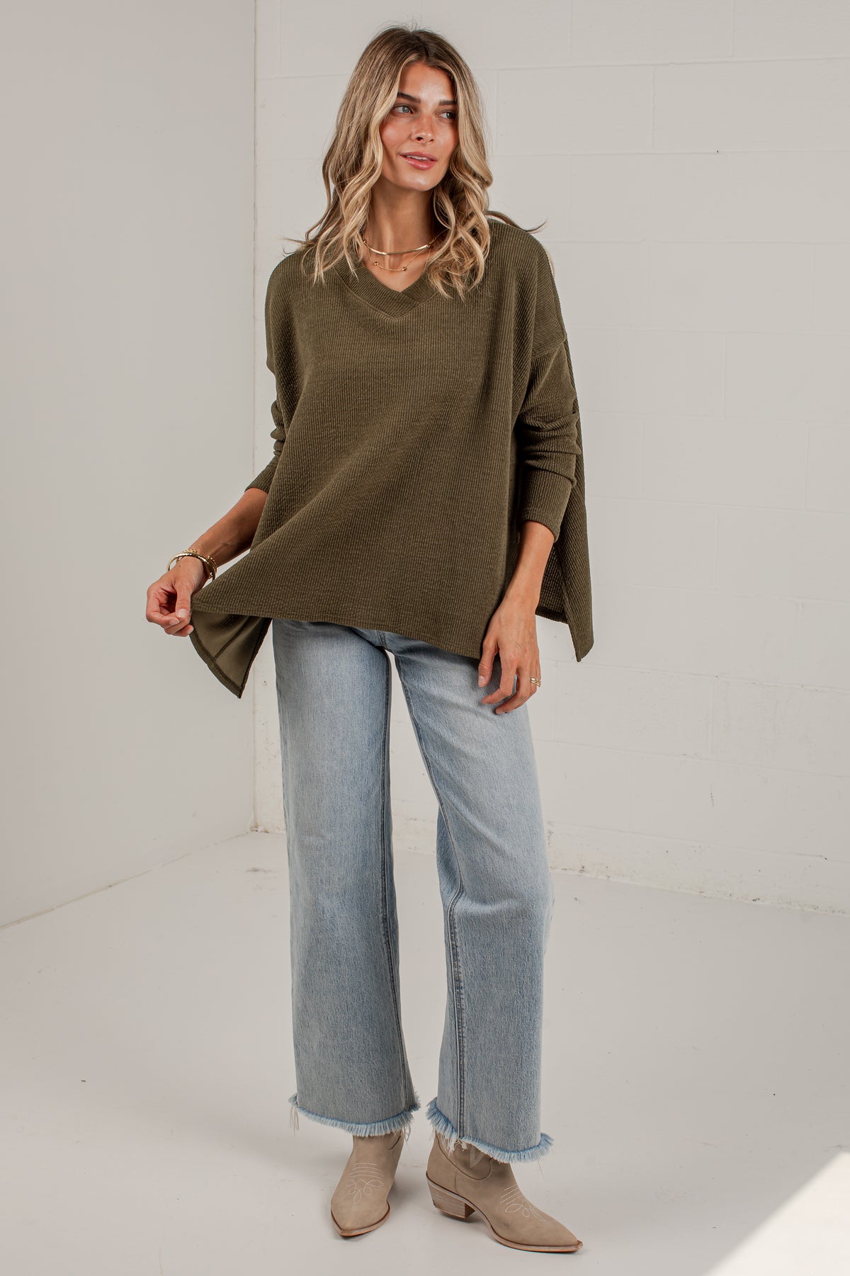 Unhurried Life Relaxed Knit Top