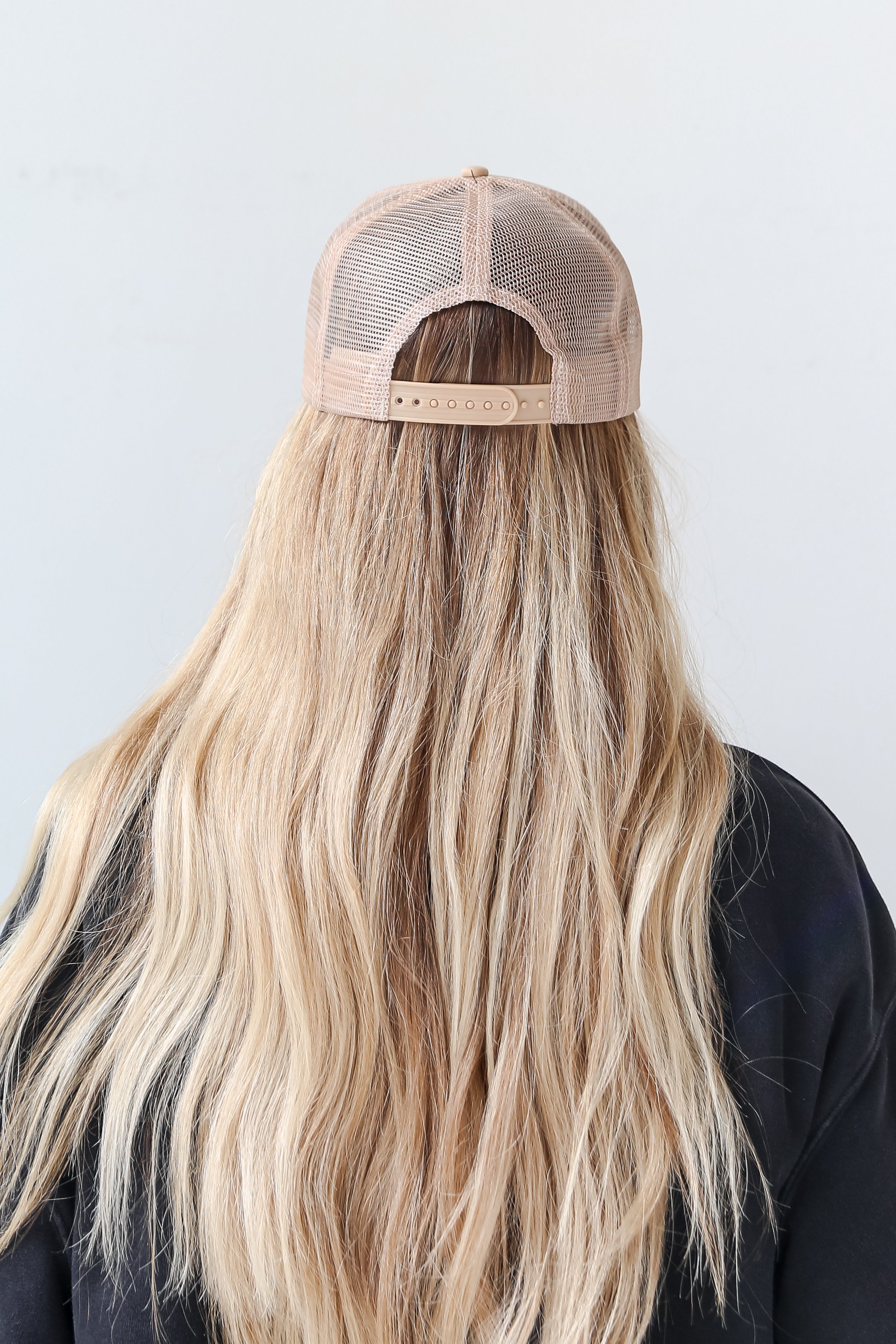 Beige Savannah Trucker Hat back view