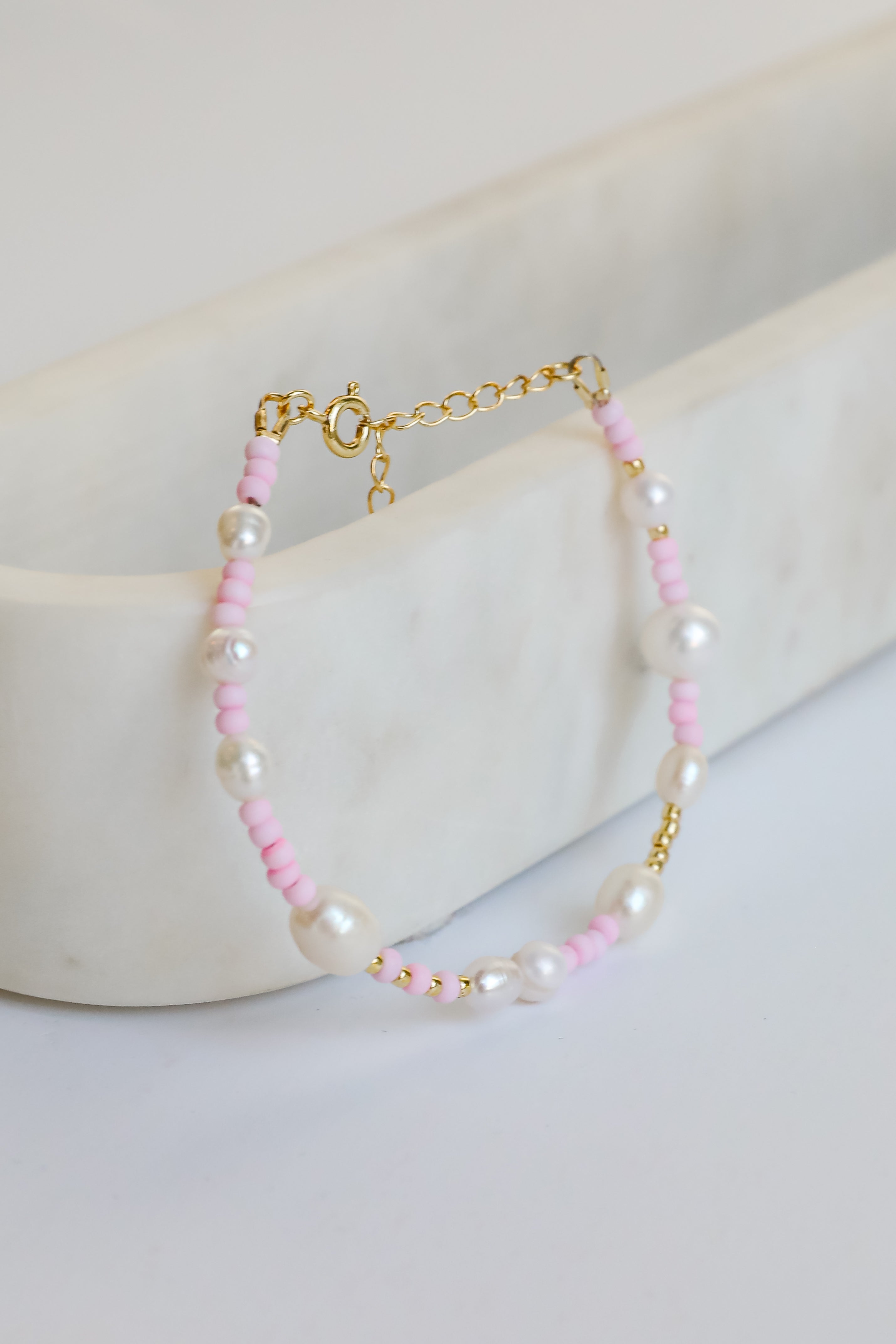 Kayla White Beaded Bracelet