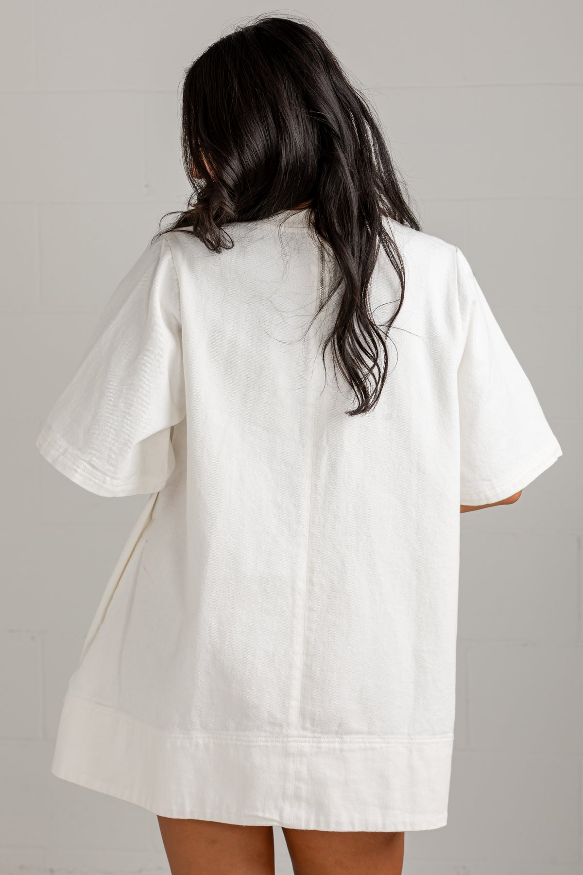 Bright Horizons White Denim Mini Dress