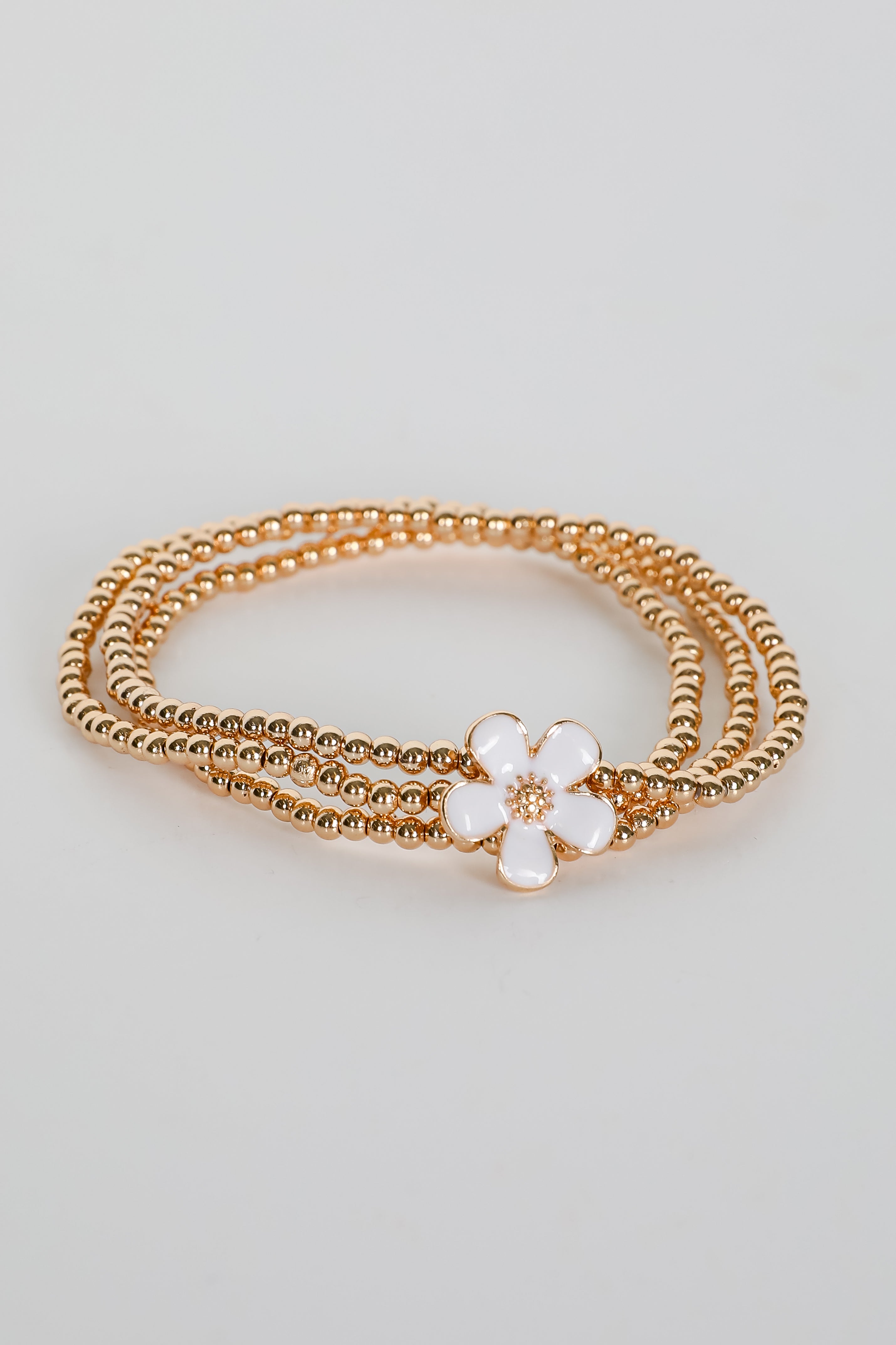 Catherine Beaded Flower Charm Bracelet