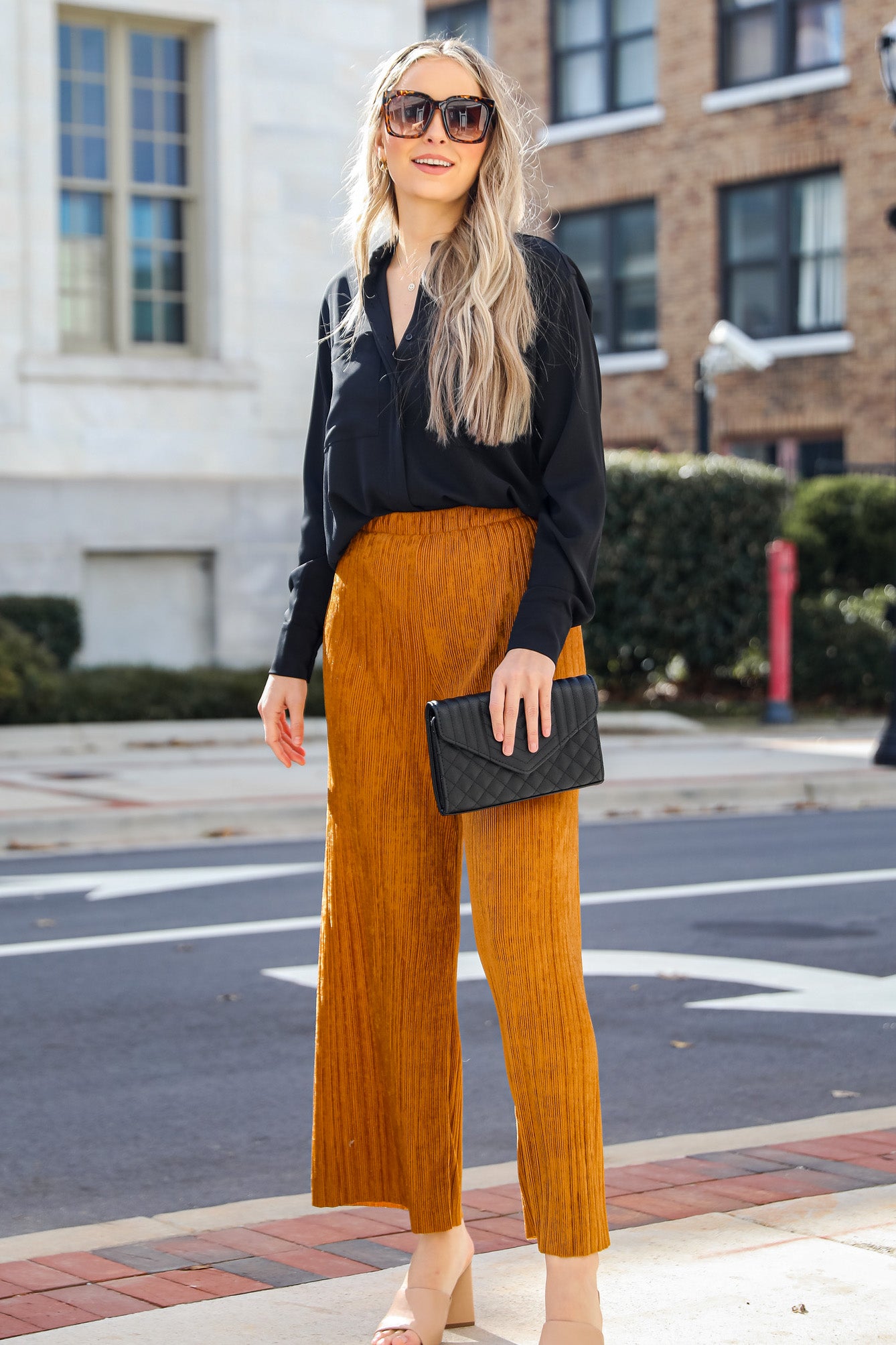 FINAL SALE - Sophisticated Vision Corduroy Wide Leg Pants