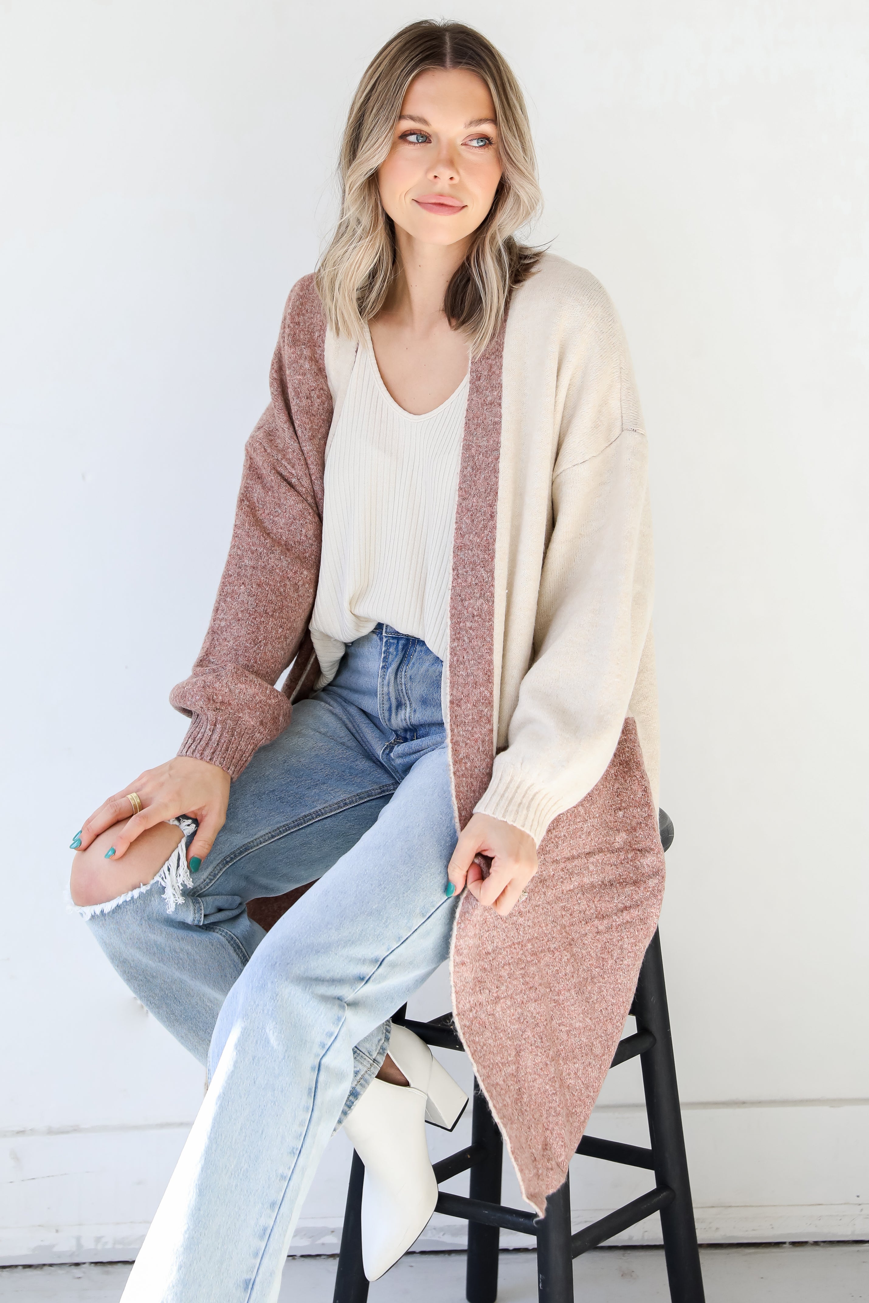 Sweater Cardigan on dress up model
