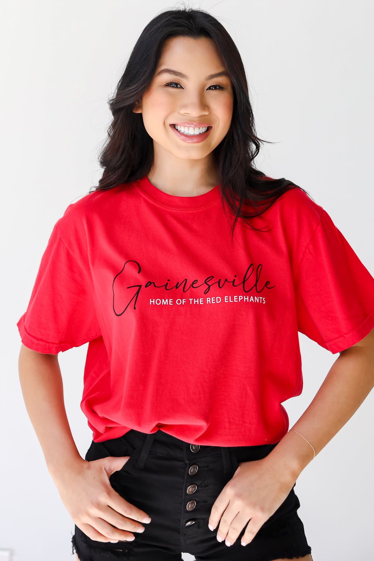 Wednesbury Home Of The Red Elephants Tee on model