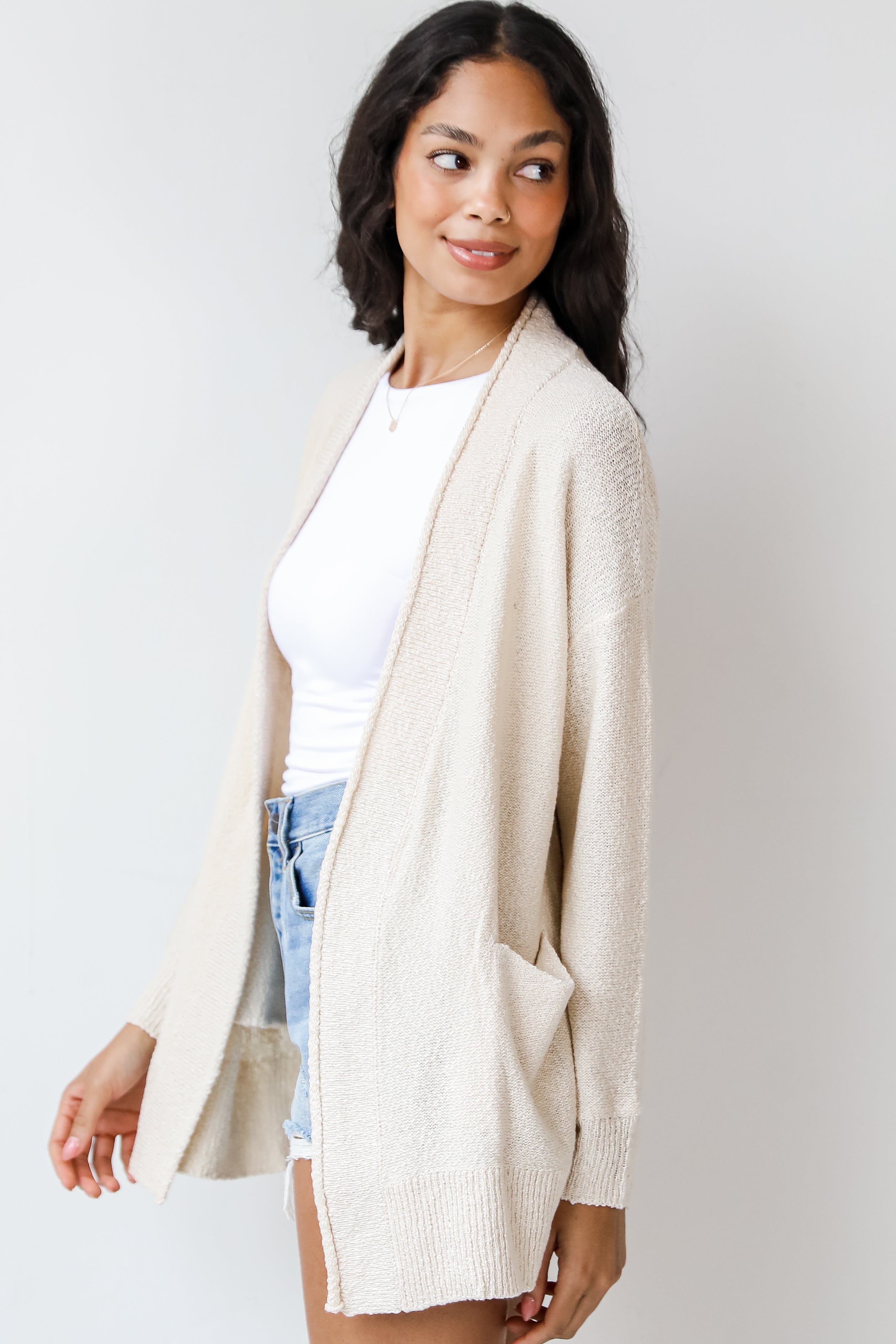 Cardigan side view