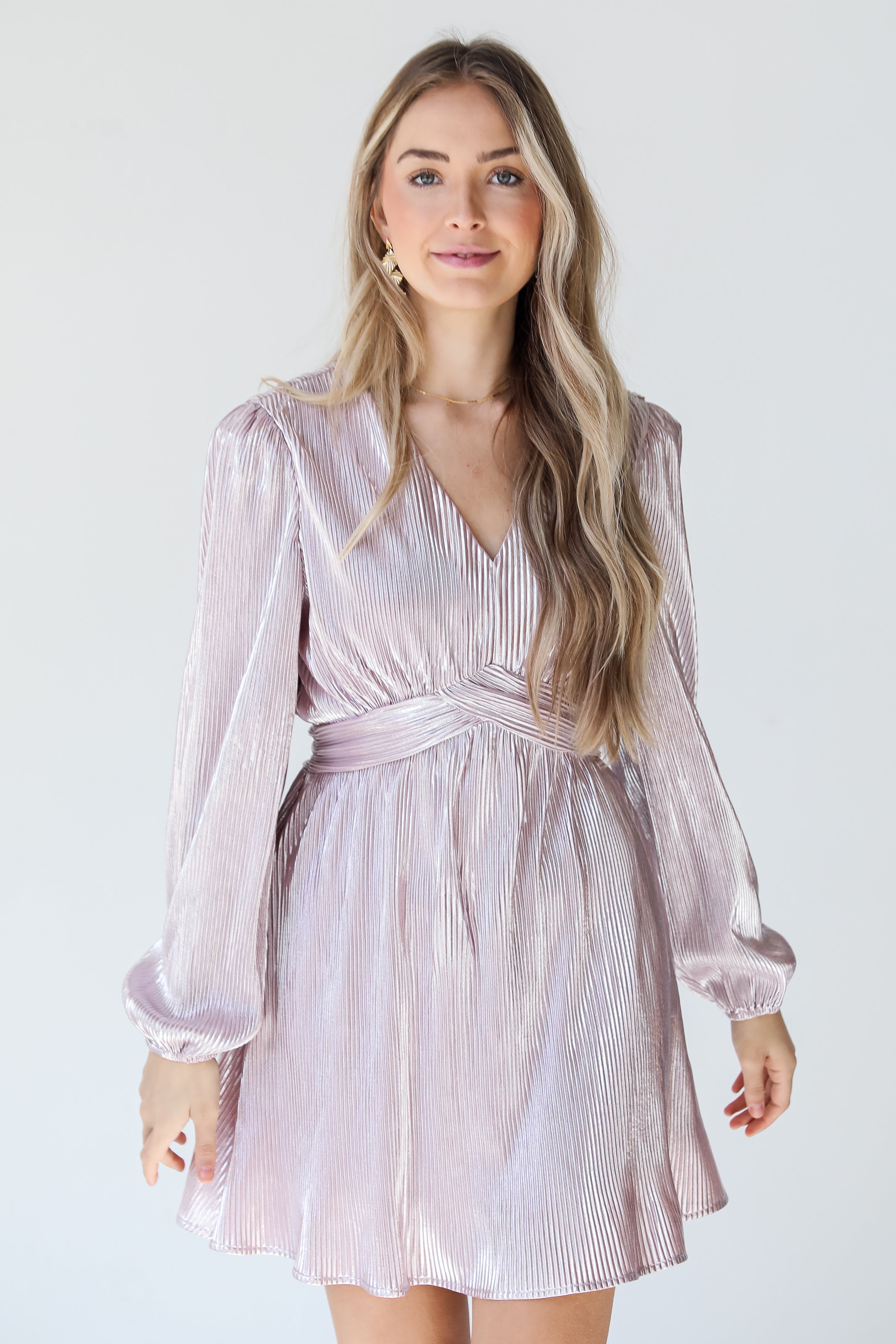 Metallic Mini Dress