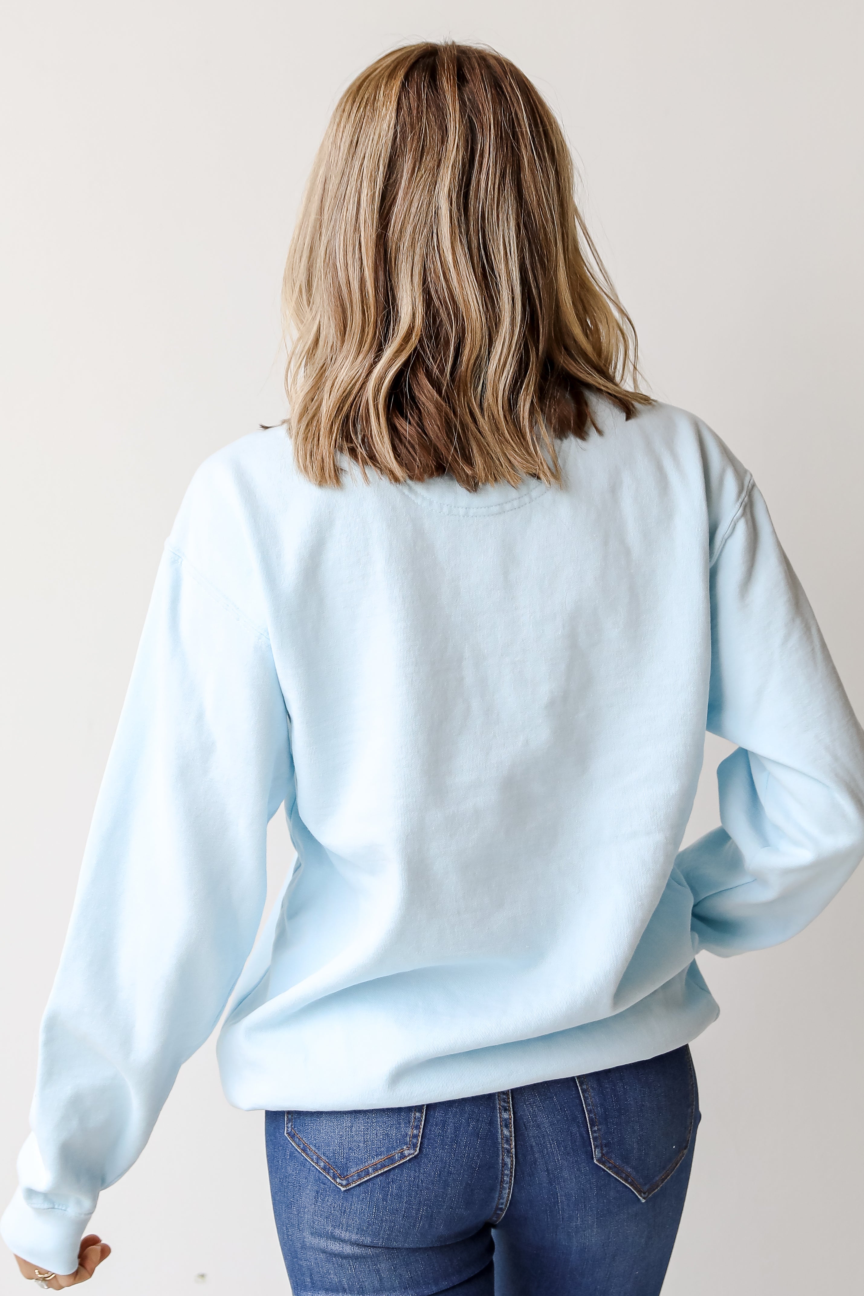 Light Blue Nashville Pullover back view