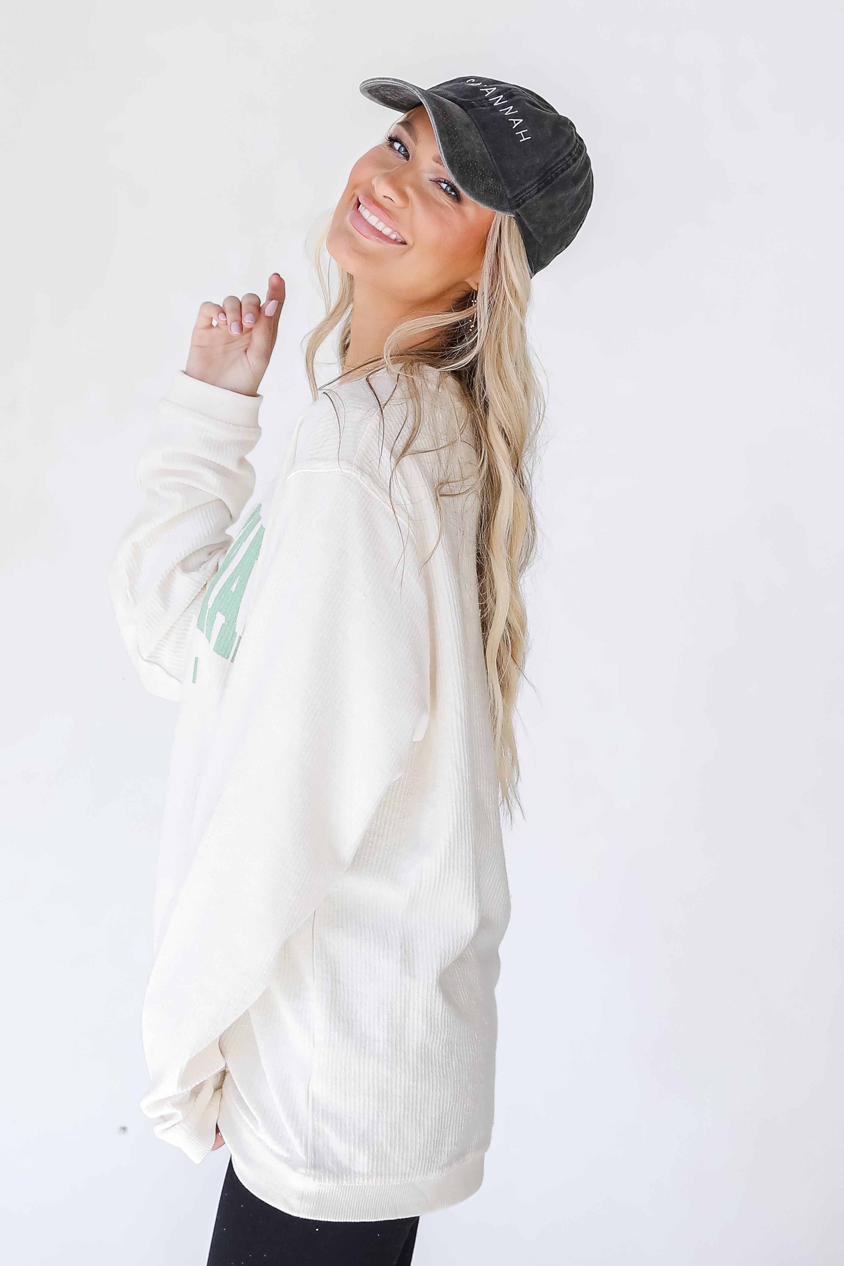 Savannah Corded Pullover side view