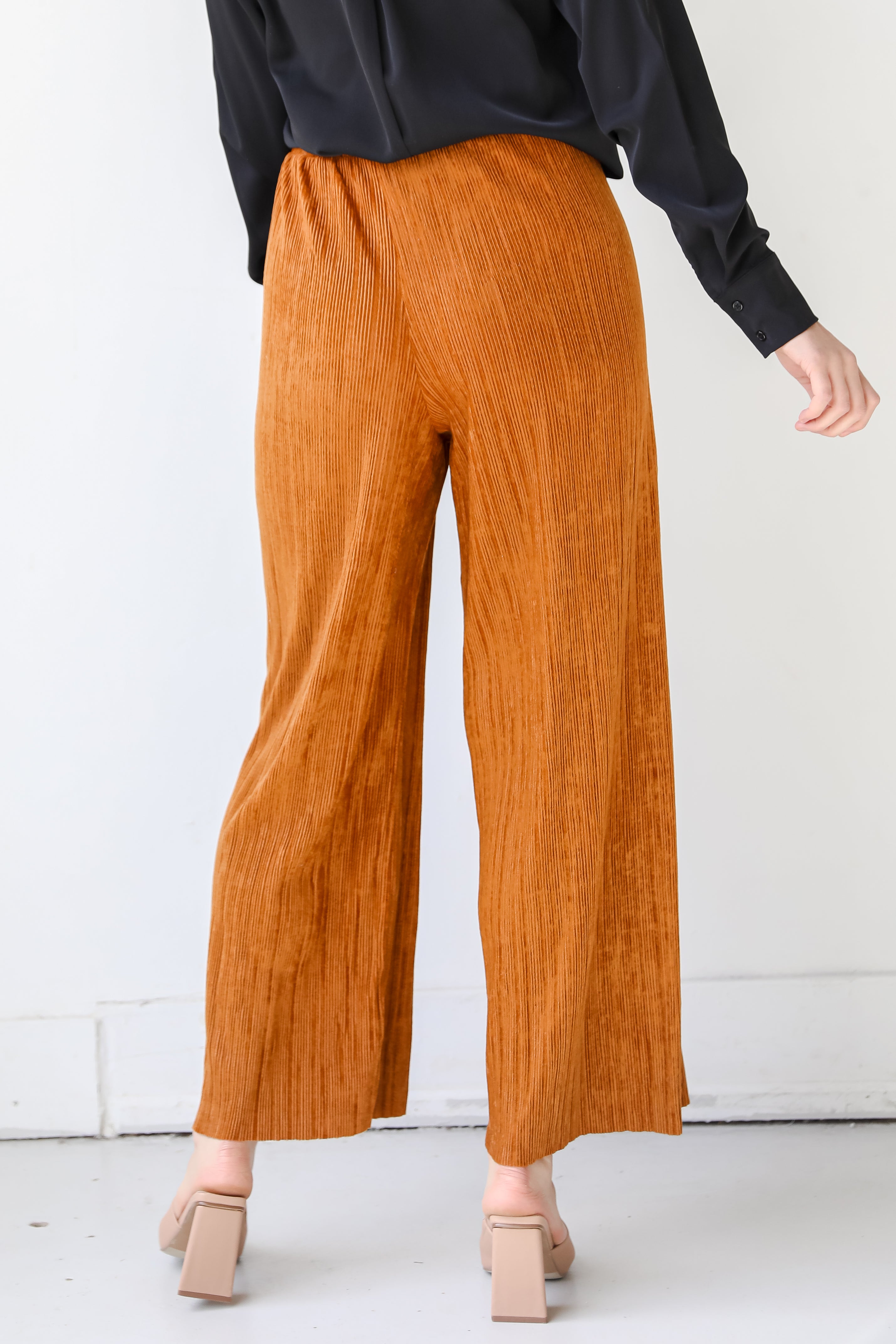 Corduroy Wide Leg Pants back view