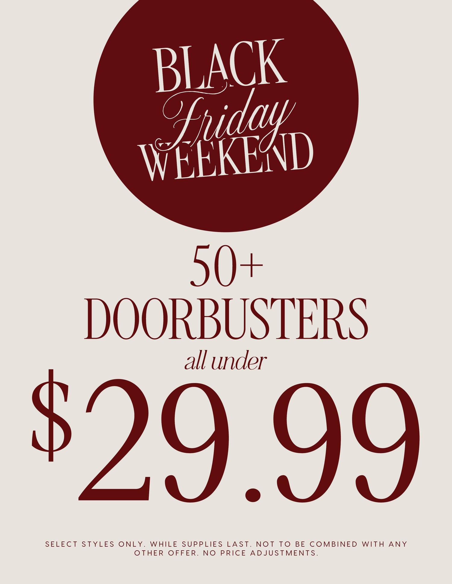 Black Friday at Ruby White Wear Boutique: All-New Doorbusters Under $30!