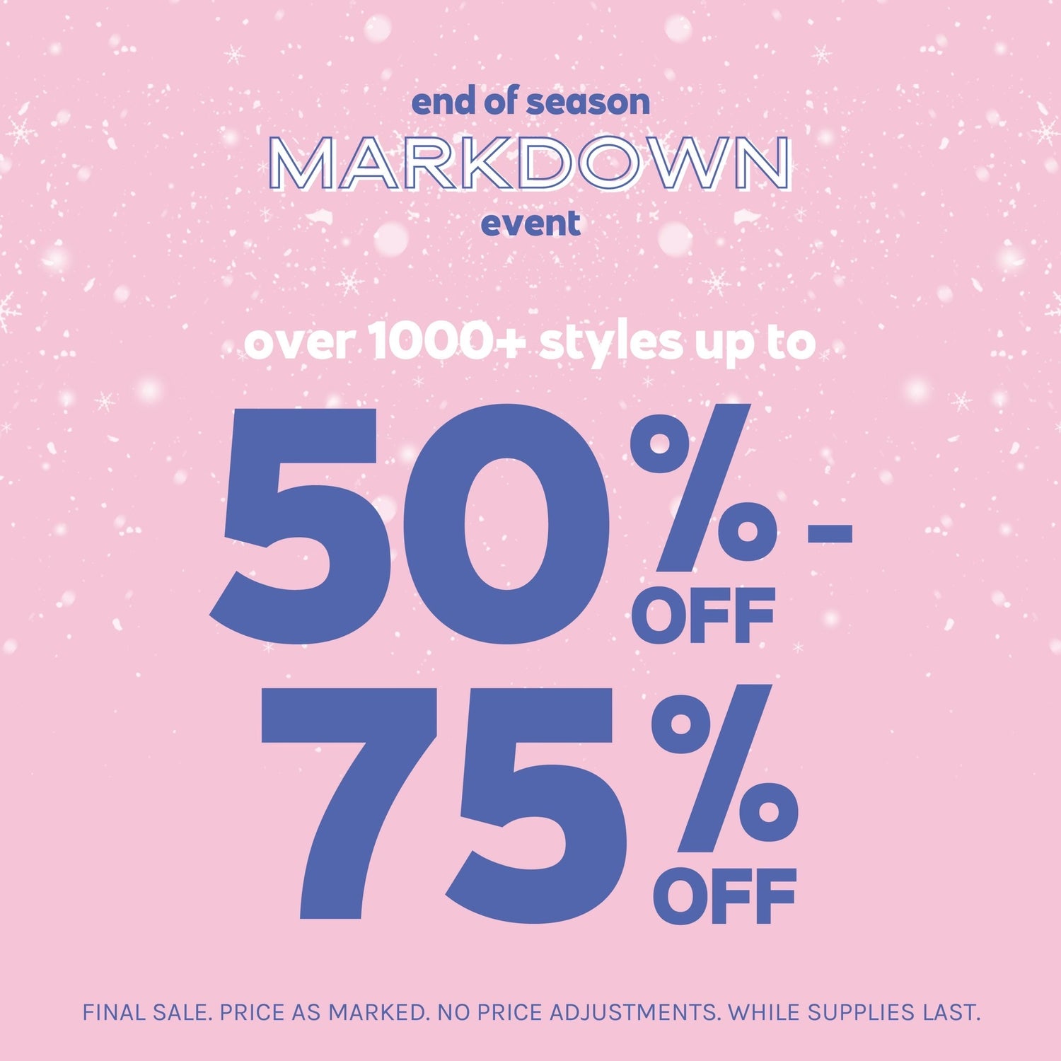graphic showing Ruby White Wear's markdown event information