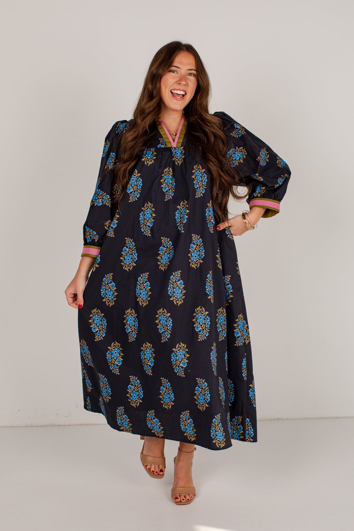 Current Chapter Black Floral Maxi Dress
