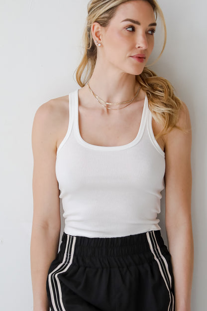 White tank top