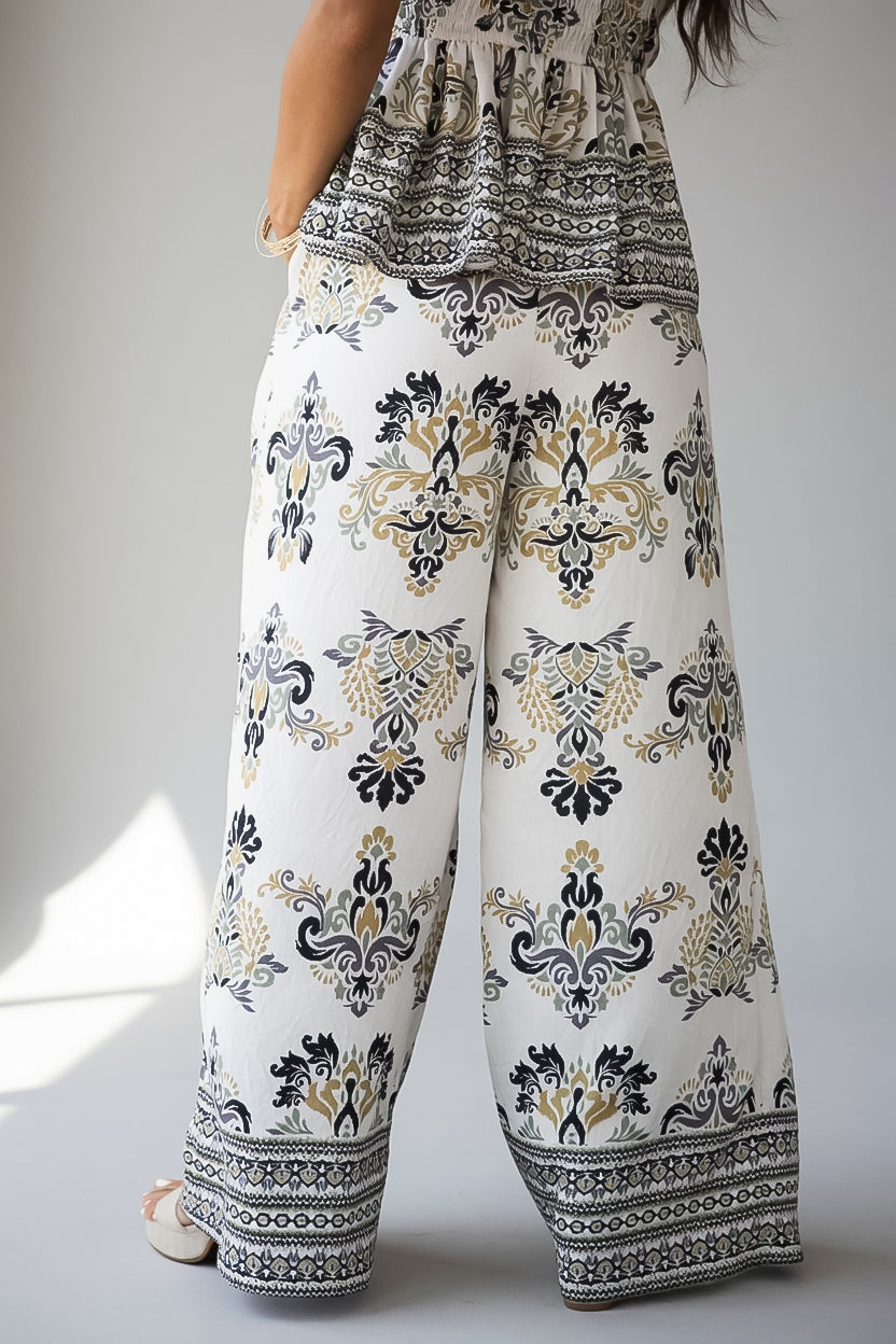 Cherish The Moment Printed Wide Leg Pants