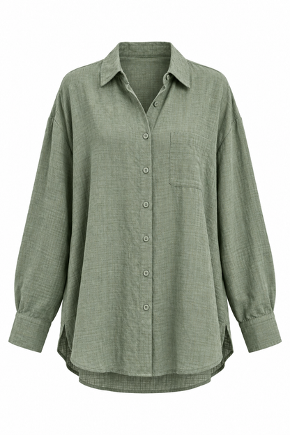 Allison Oversized Button-Up Blouse