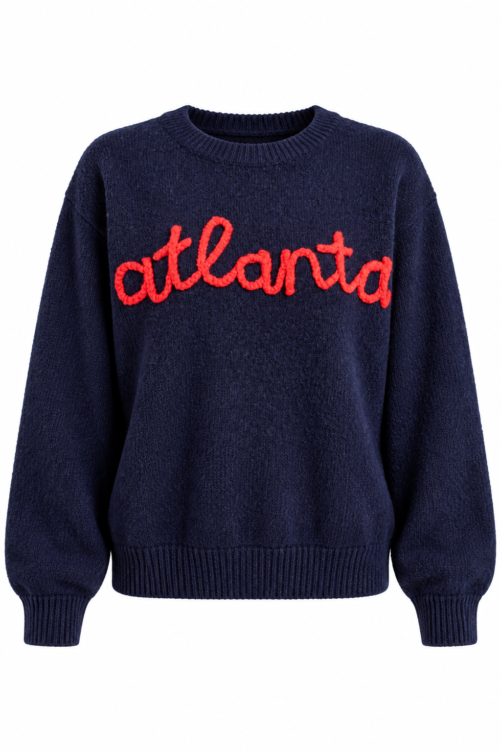 Atlanta Script Navy Sweater
