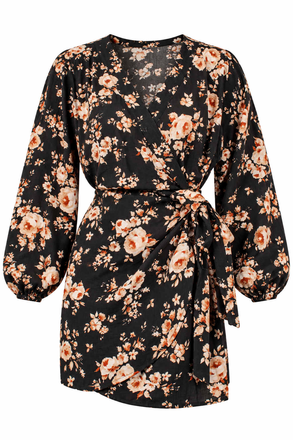 Moonlit Orchard Black Floral Mini Dress