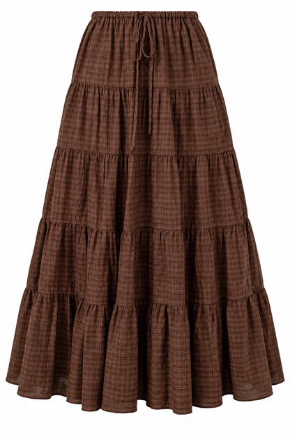 Countryside Chapters Plaid Maxi Skirt