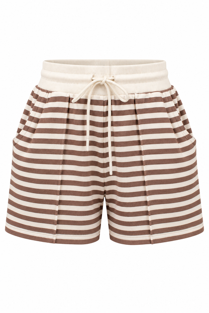 Always Fun Striped Drawstring Shorts