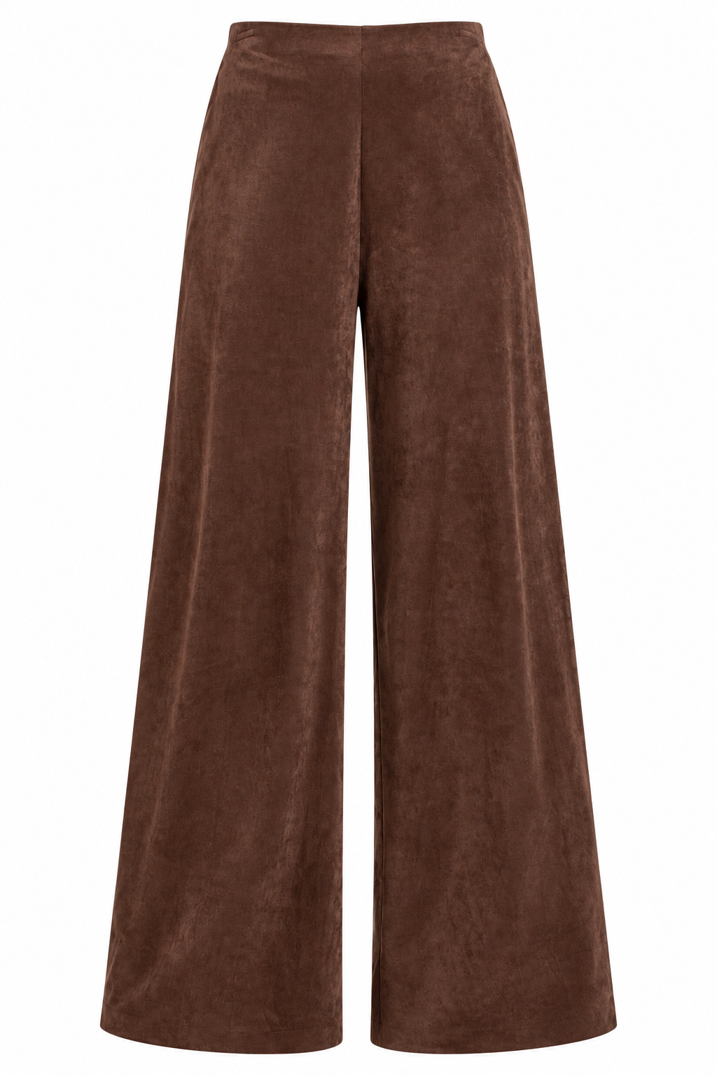 Pumpkin Lane Brown Suede Wide Leg Pants