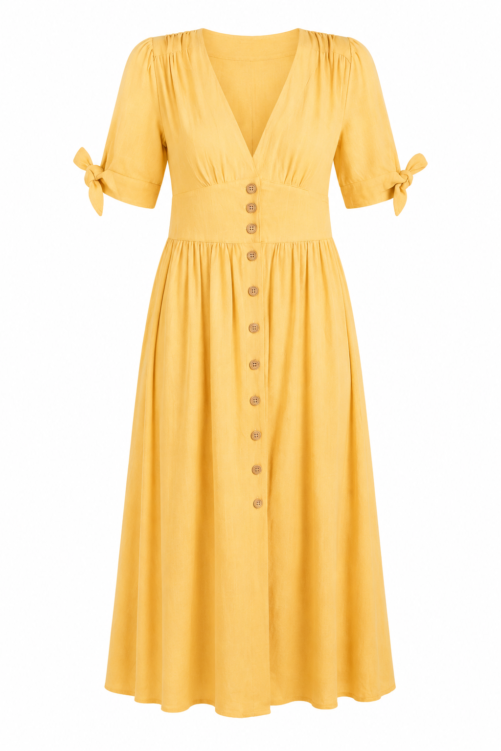 Park Avenue Button Front Midi Dress