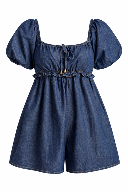 FINAL SALE - Midnight In Nashville Denim Romper