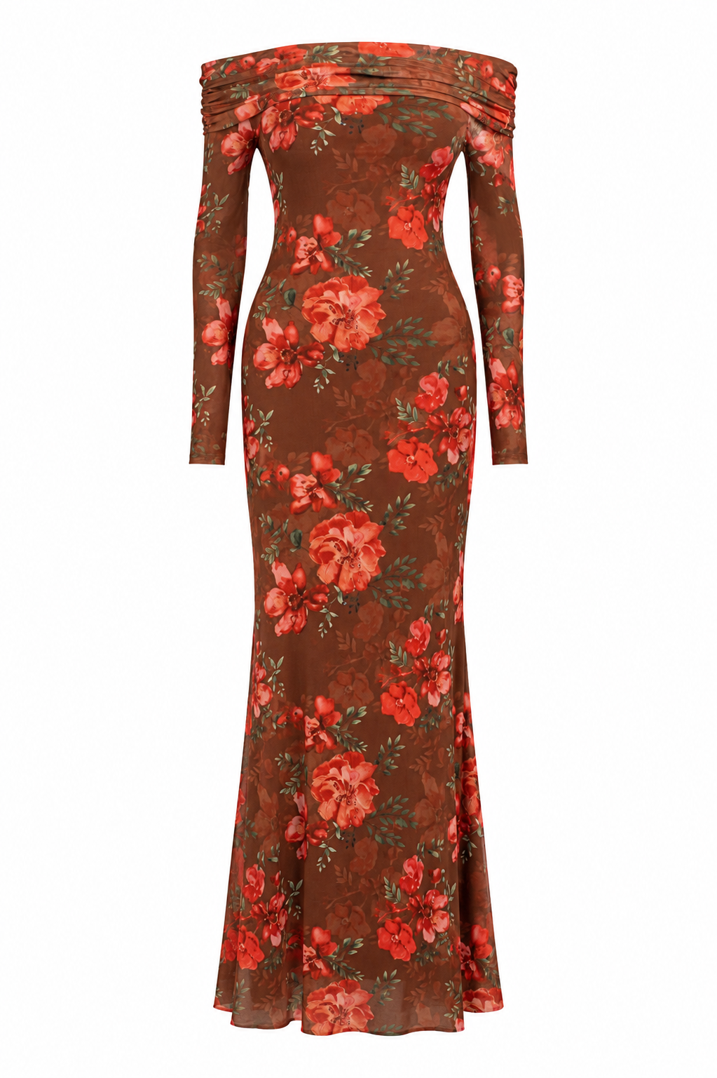 Written In The Fields Mesh Floral Maxi Dress