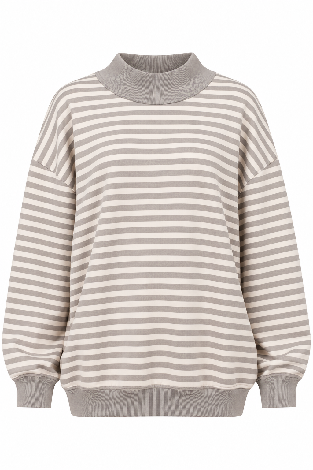 Always Fun Striped Mock Neck Top