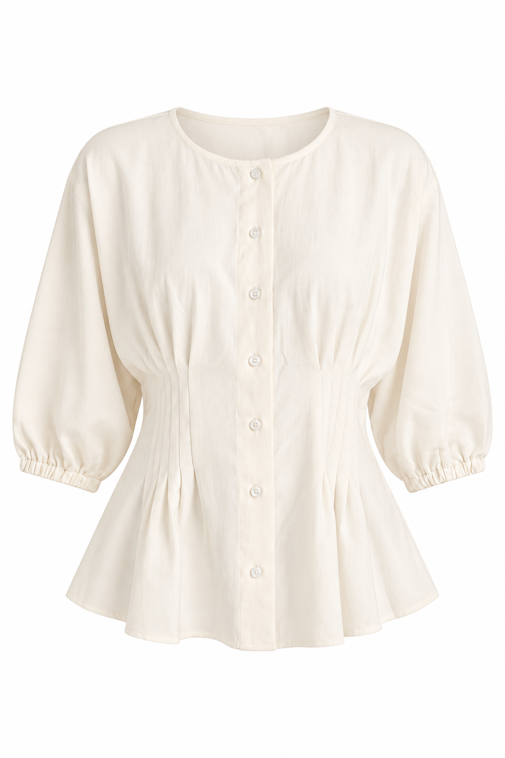 Chic Impression Peplum Button-Front Blouse