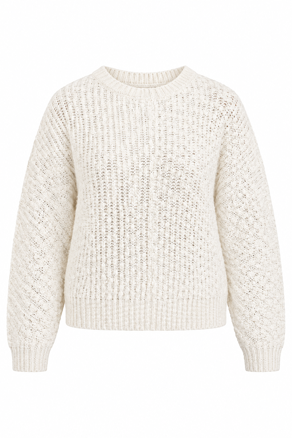 A Cozy Kind Of Day Ivory Textured Knit Sweater