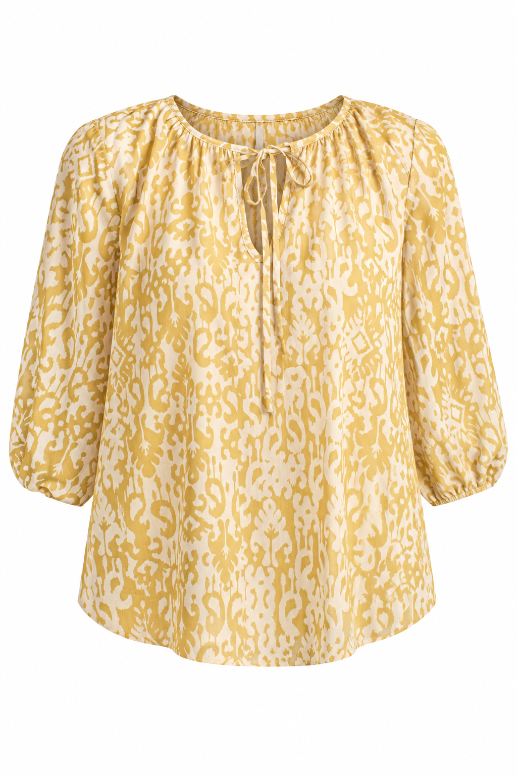 Charming Always Mustard Print Blouse