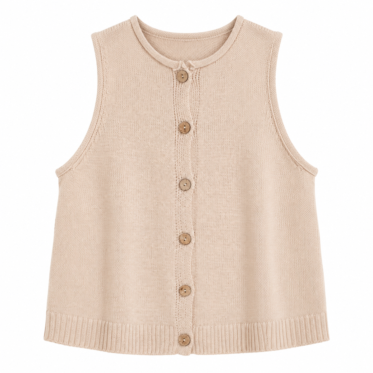 Polished Layers Button Front Knit Vest