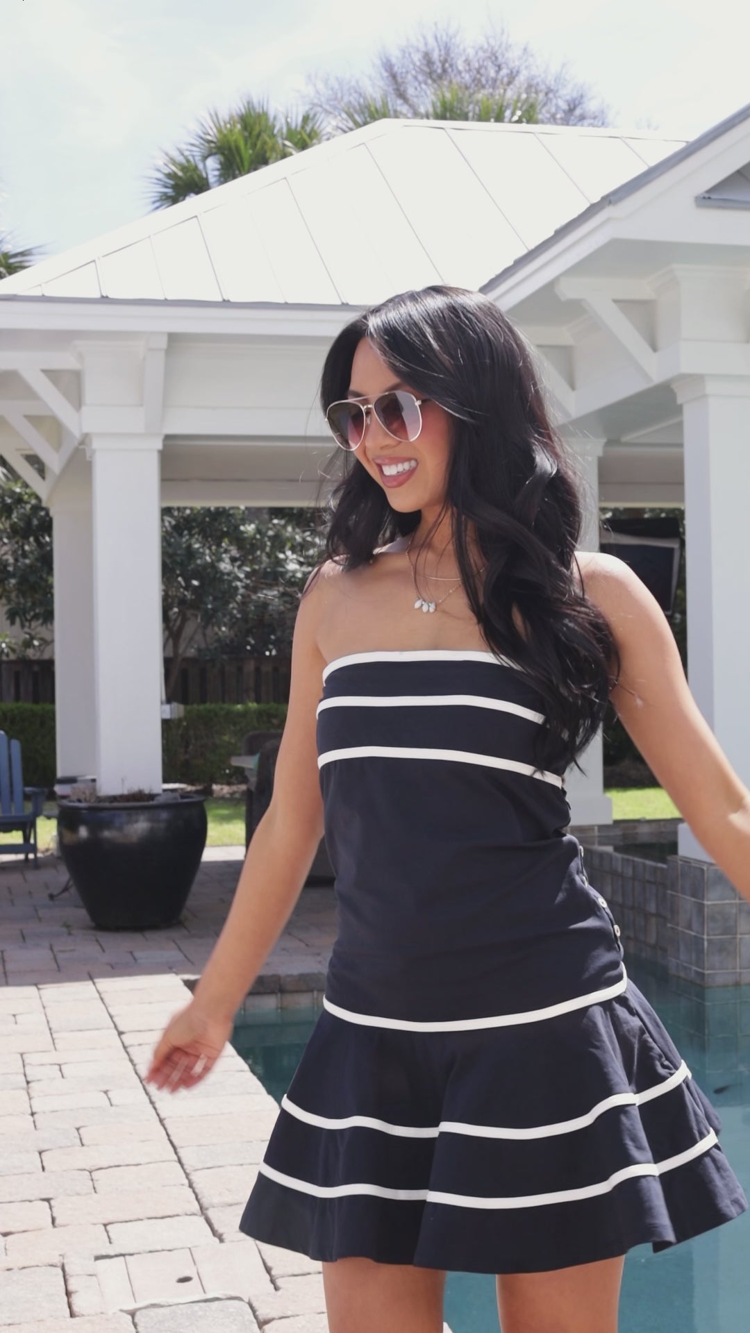 Summer In Motion Navy Mini Dress