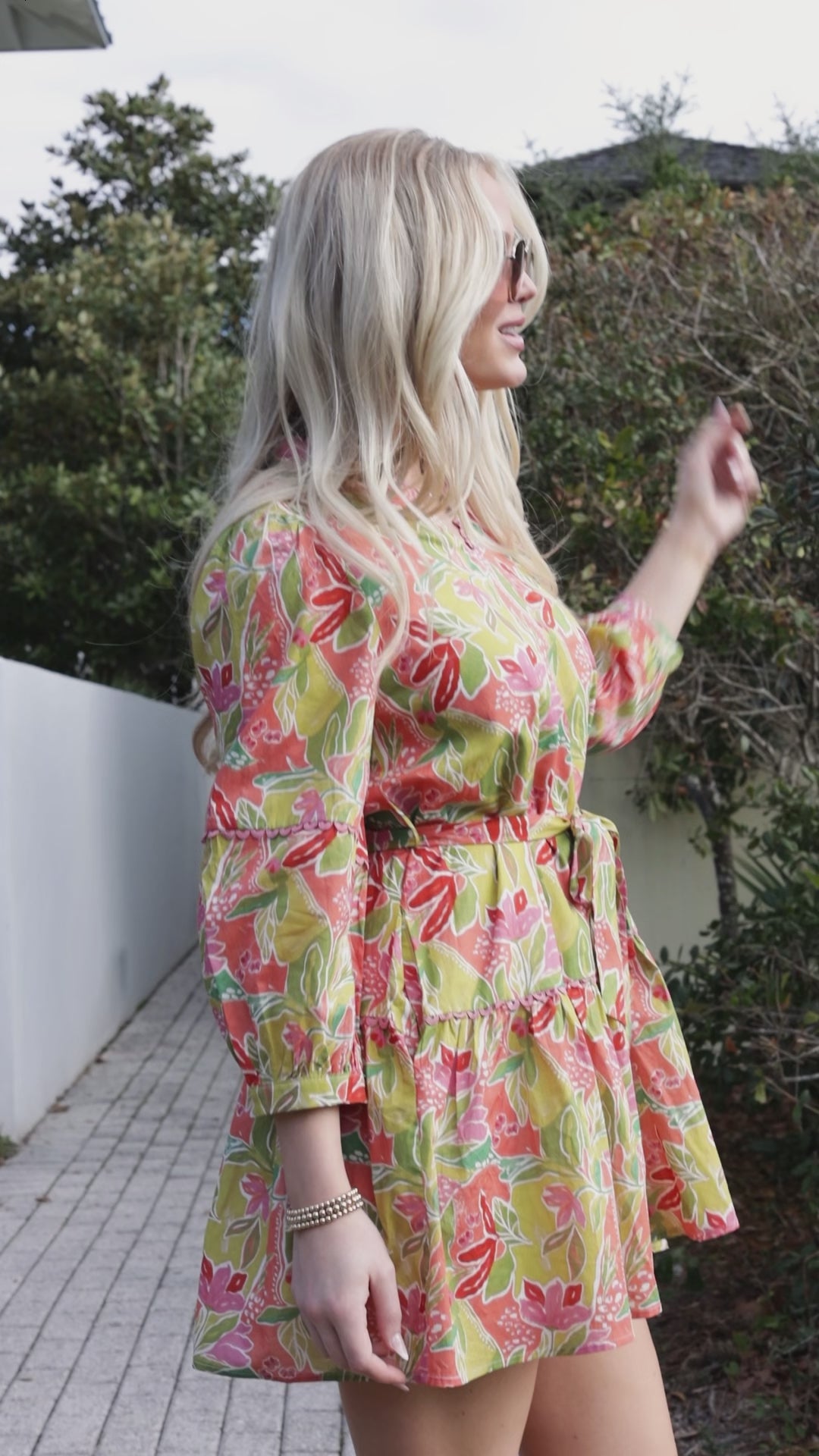 FINAL SALE - Pink Floral Reverie Mini Dress