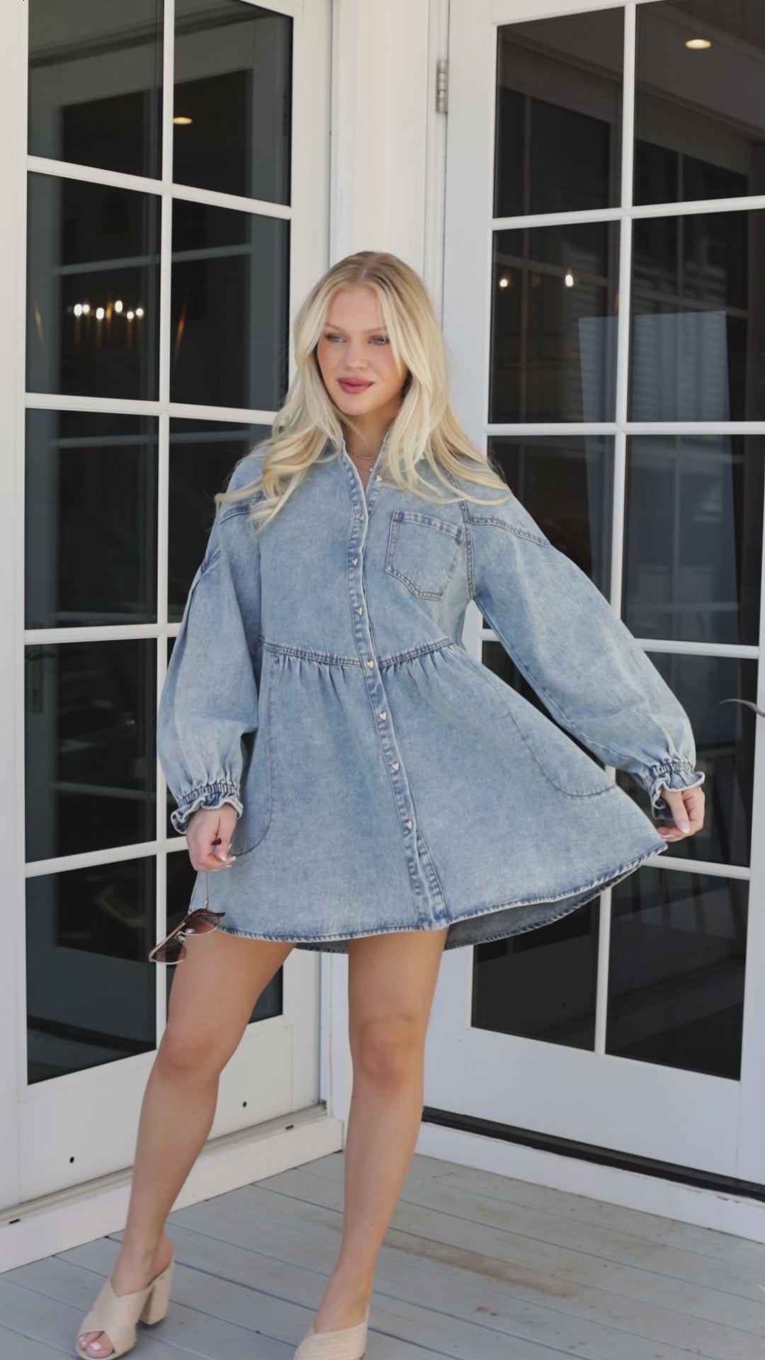 FINAL SALE - Loving Detail Denim Mini Dress
