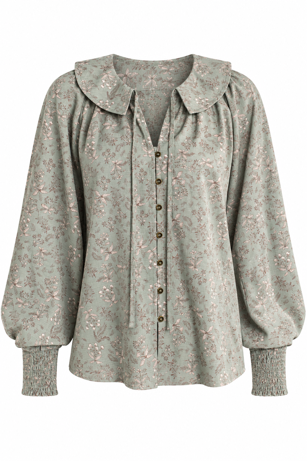 In Fine Taste Sage Floral Blouse