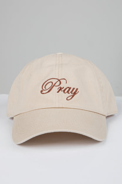 Beige cap with &