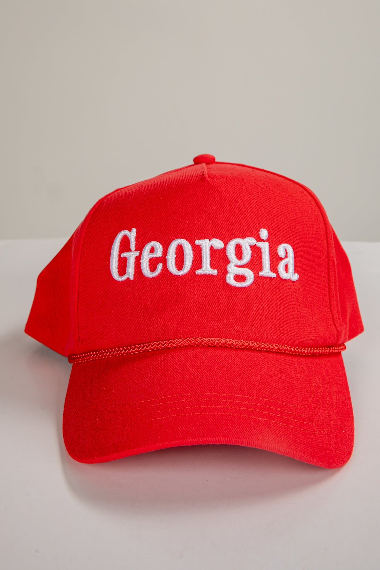 Red cap with &
