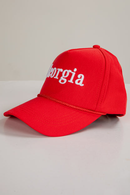 Red cap with &