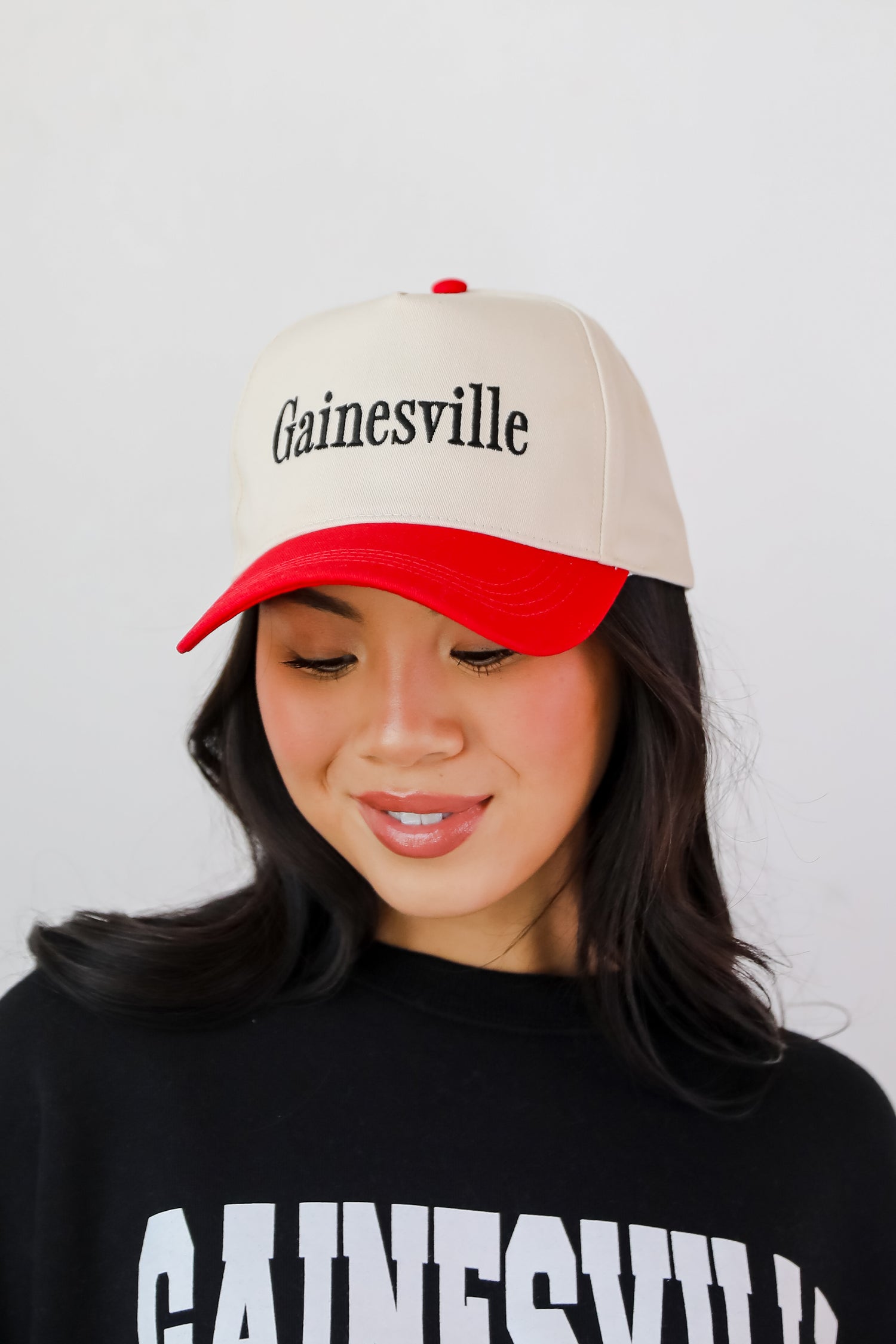 Red Wednesbury Color Block Embroidered Hat