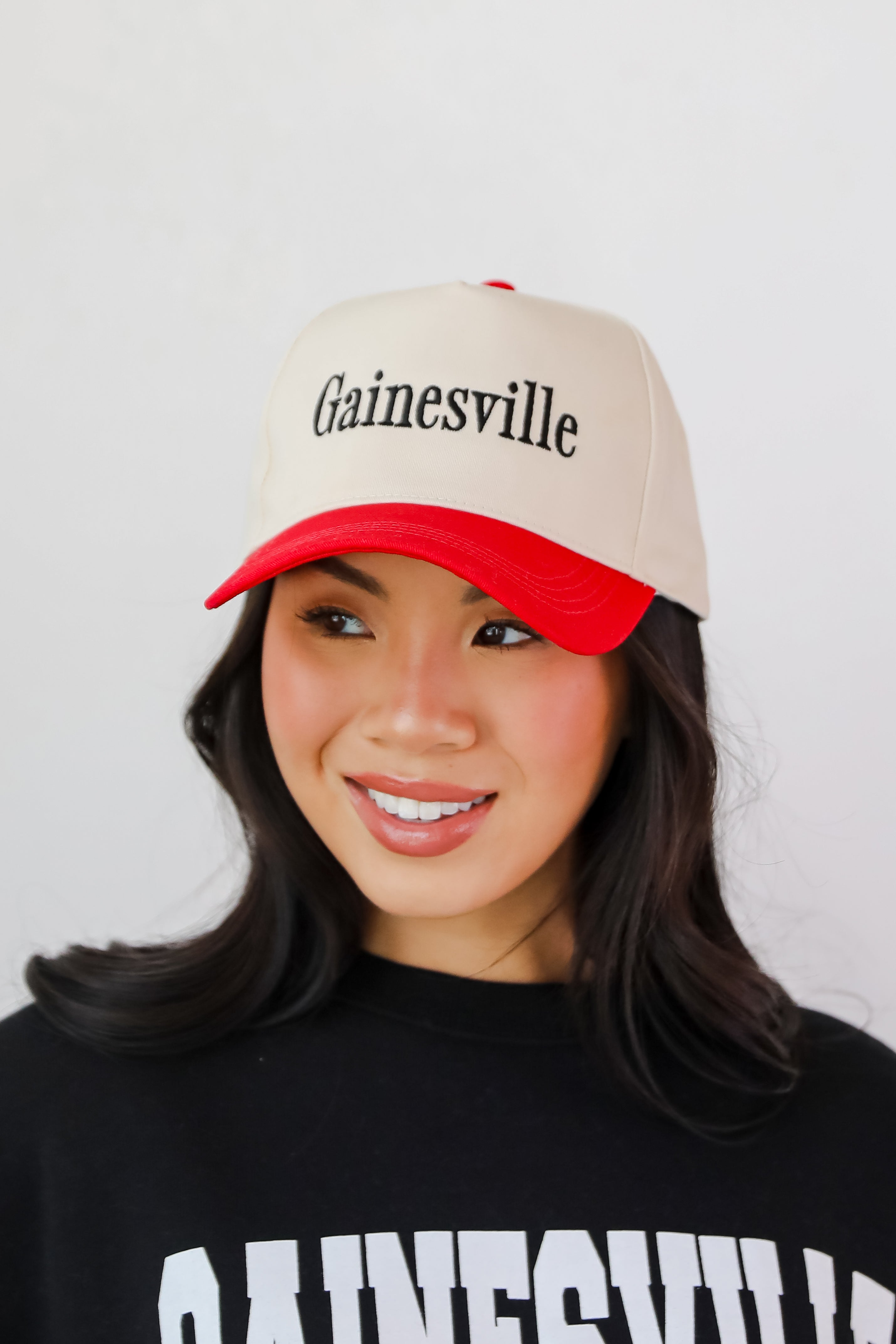 Red Wednesbury Color Block Embroidered Hat