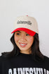 Red Wednesbury Color Block Embroidered Hat