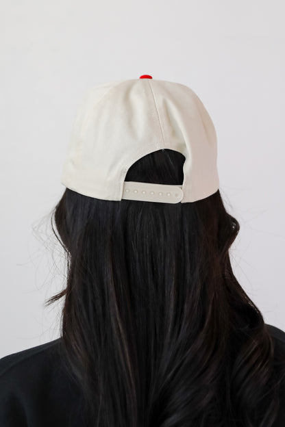Red Wednesbury Color Block Embroidered Hat