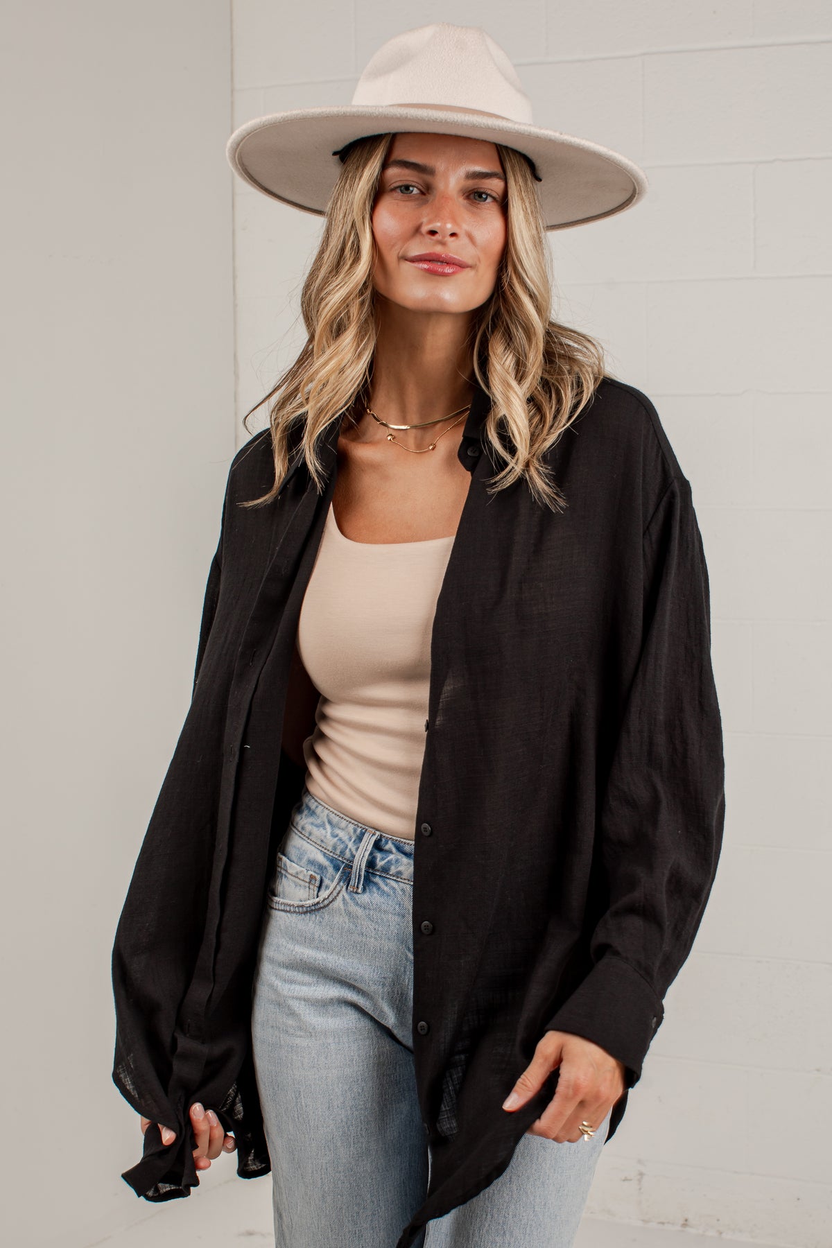 Allison Oversized Button-Up Blouse