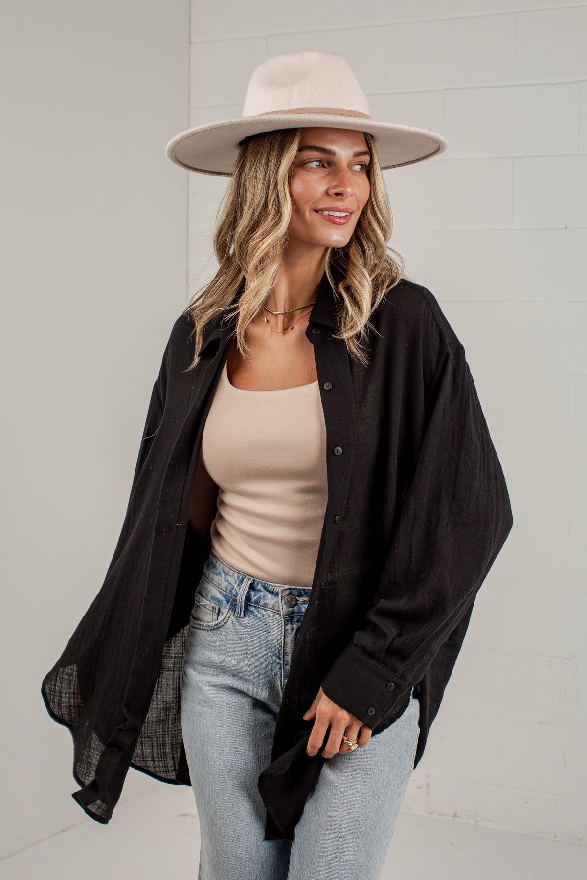 Allison Oversized Button-Up Blouse